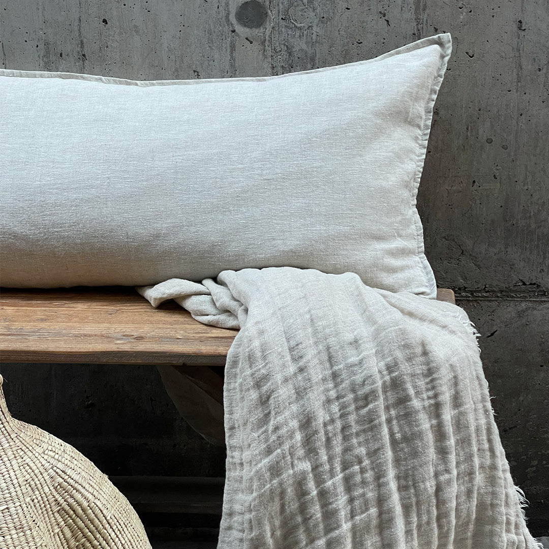 STITCH LINEN CUSHION 20" x 42"