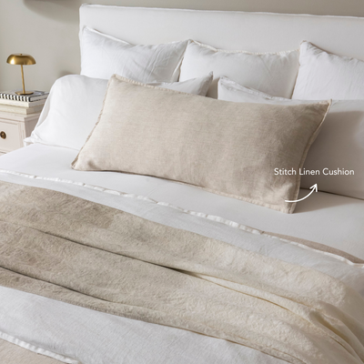 STITCH LINEN CUSHION 20" x 42"